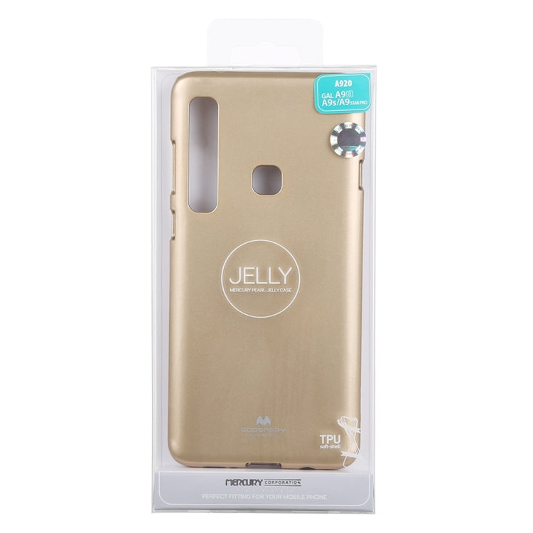 GOOSPERY JELLY CASE TPU Glitter Powder Drop-proof Protective Back Cover Case for Galaxy A9 (2018) / A9s