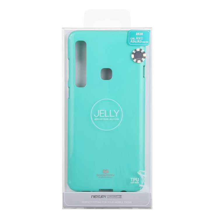 GOOSPERY JELLY CASE TPU Glitter Powder Drop-proof Protective Back Cover Case for Galaxy A9 (2018) / A9s