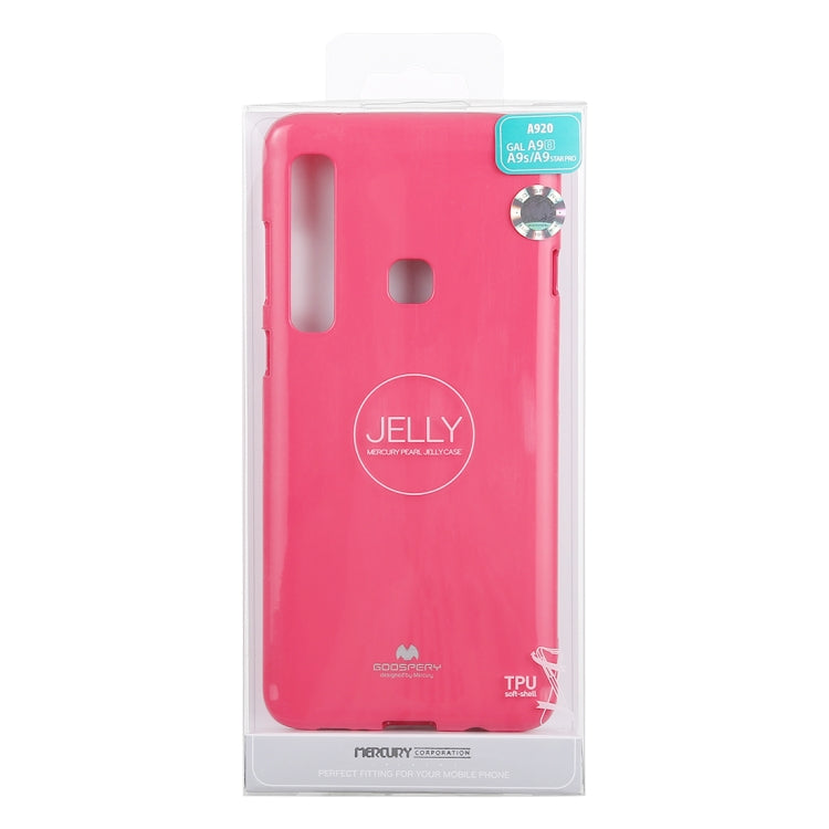 GOOSPERY JELLY CASE TPU Glitter Powder Drop-proof Protective Back Cover Case for Galaxy A9 (2018) / A9s