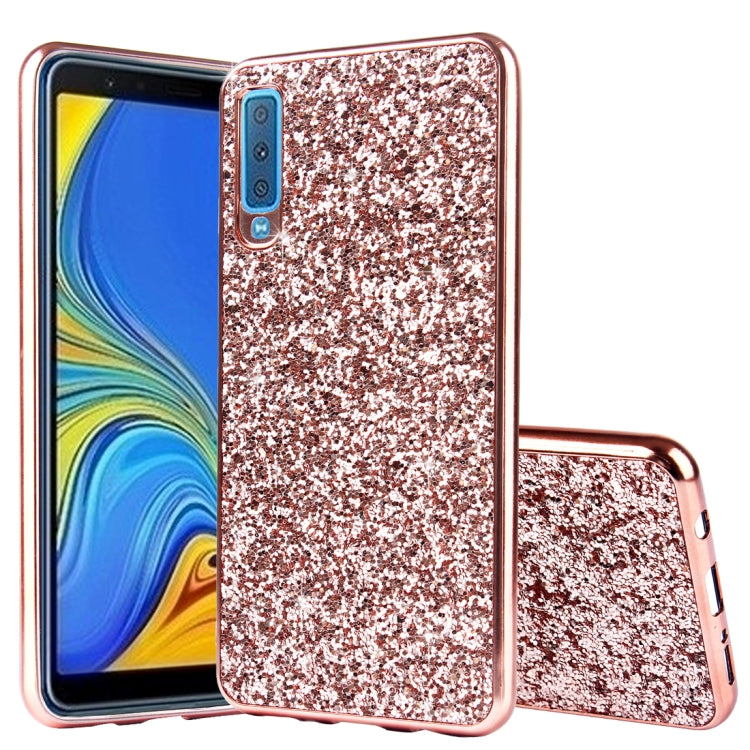 Glitter Powder Shockproof TPU Protective Case for Samsung Galaxy A7 (2018)
