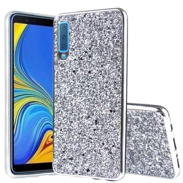 Glitter Powder Shockproof TPU Protective Case for Samsung Galaxy A7 (2018)