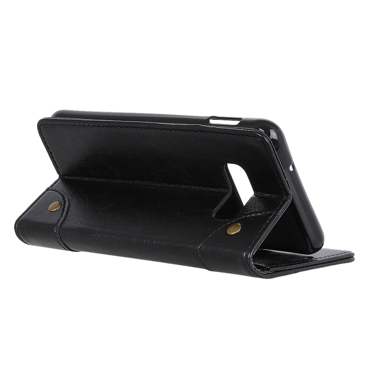 Copper Buckle Nappa Texture Horizontal Flip Leather Case for Galaxy S10e, with Holder & Card Slots & Wallet