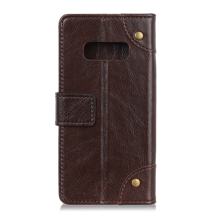 Copper Buckle Nappa Texture Horizontal Flip Leather Case for Galaxy S10e, with Holder & Card Slots & Wallet