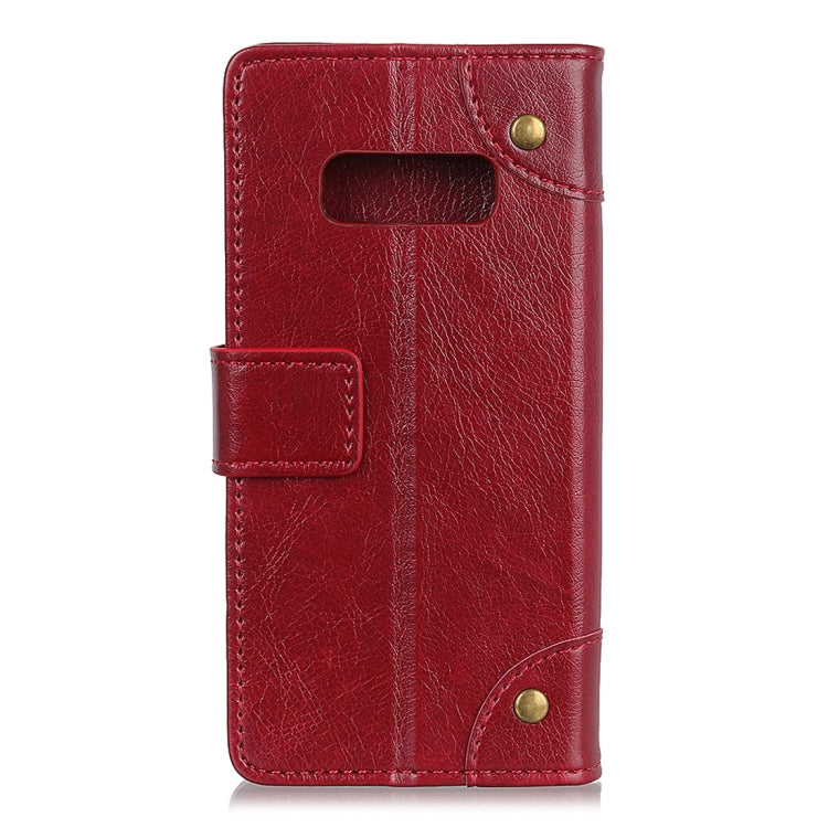 Copper Buckle Nappa Texture Horizontal Flip Leather Case for Galaxy S10e, with Holder & Card Slots & Wallet