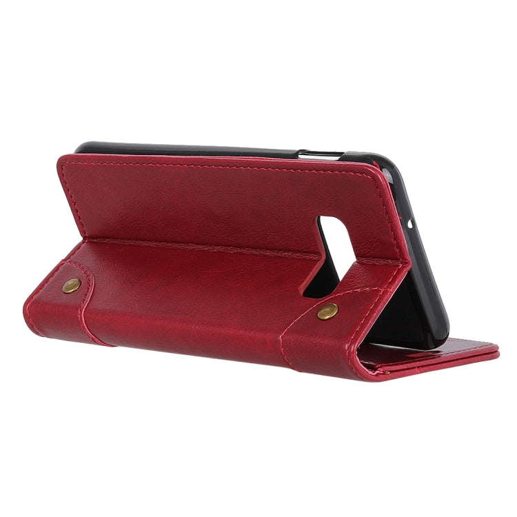 Copper Buckle Nappa Texture Horizontal Flip Leather Case for Galaxy S10e, with Holder & Card Slots & Wallet