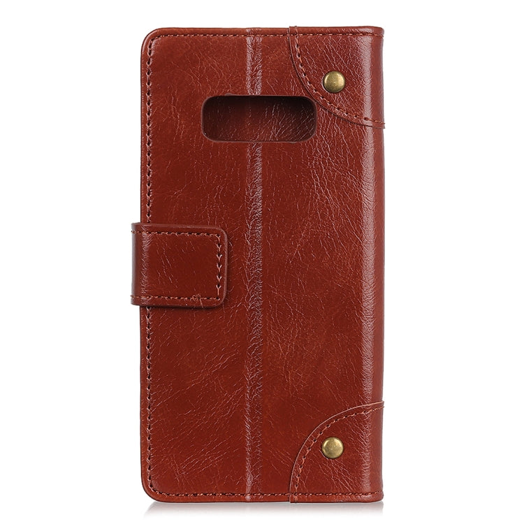 Copper Buckle Nappa Texture Horizontal Flip Leather Case for Galaxy S10e, with Holder & Card Slots & Wallet