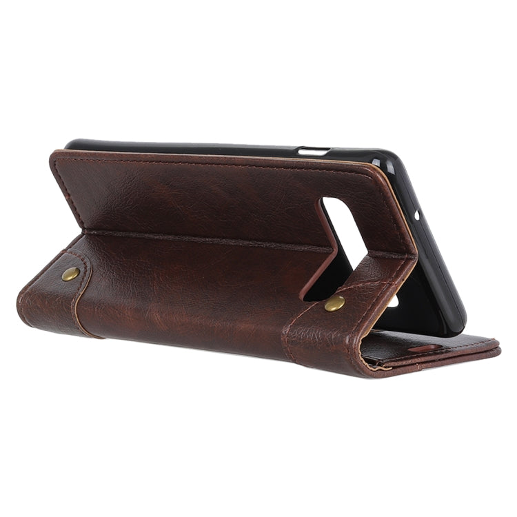 Copper Buckle Nappa Texture Horizontal Flip Leather Case for Samsung Galaxy S10 Plus, with Holder & Card Slots & Wallet