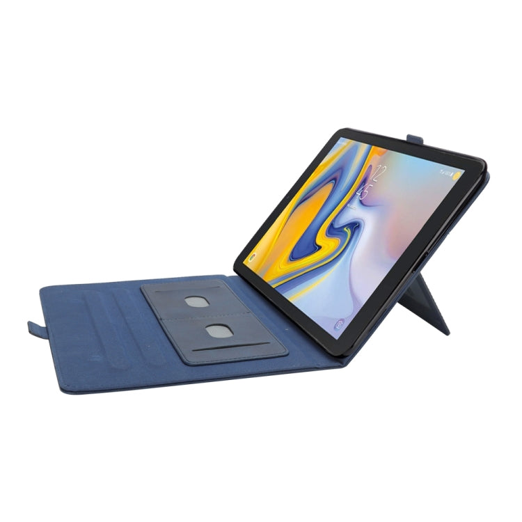 Horizontal Flip Double Holder Leather Case for Galaxy Tab A 8.0 (2018) T387, with Card Slots & Photo Frame & Pen Slot