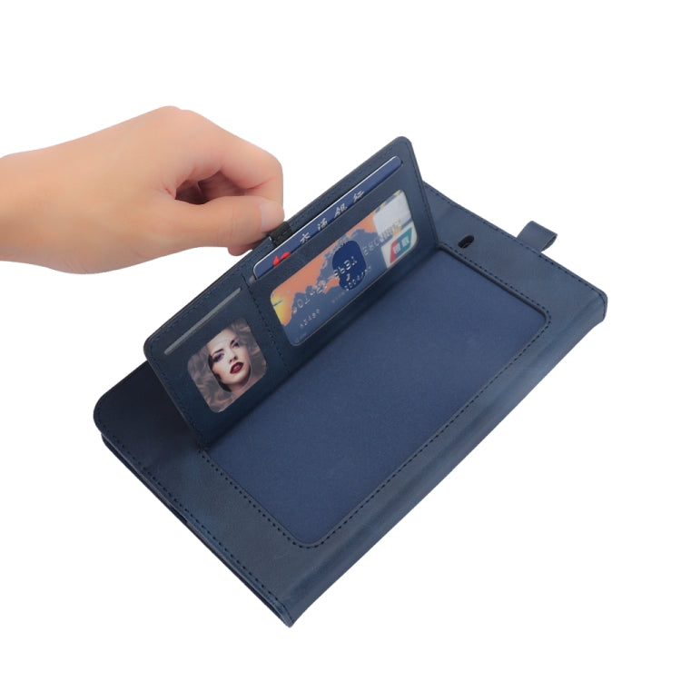 Horizontal Flip Double Holder Leather Case for Galaxy Tab A 8.0 (2018) T387, with Card Slots & Photo Frame & Pen Slot