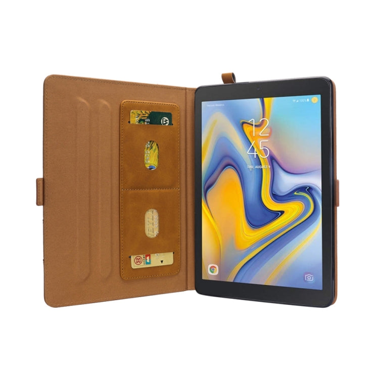 Horizontal Flip Double Holder Leather Case for Galaxy Tab A 8.0 (2018) T387, with Card Slots & Photo Frame & Pen Slot