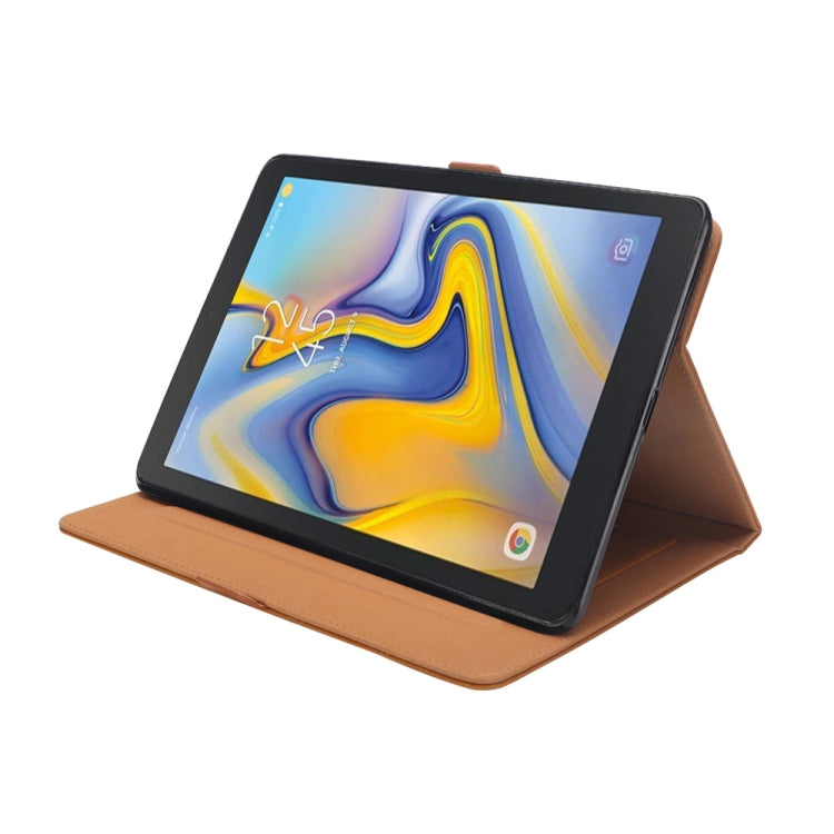 Horizontal Flip Double Holder Leather Case for Galaxy Tab A 8.0 (2018) T387, with Card Slots & Photo Frame & Pen Slot