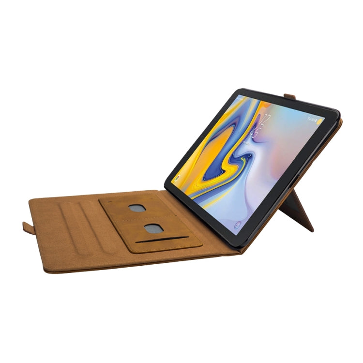 Horizontal Flip Double Holder Leather Case for Galaxy Tab A 8.0 (2018) T387, with Card Slots & Photo Frame & Pen Slot