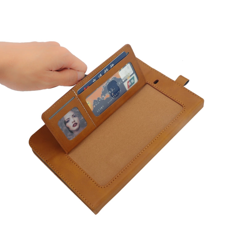 Horizontal Flip Double Holder Leather Case for Galaxy Tab A 8.0 (2018) T387, with Card Slots & Photo Frame & Pen Slot