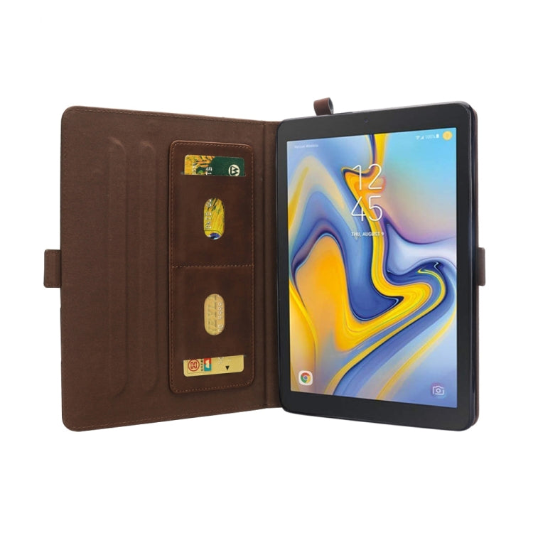 Horizontal Flip Double Holder Leather Case for Galaxy Tab A 8.0 (2018) T387, with Card Slots & Photo Frame & Pen Slot