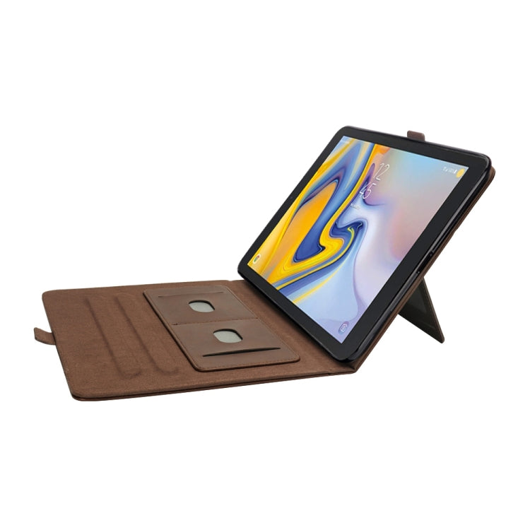 Horizontal Flip Double Holder Leather Case for Galaxy Tab A 8.0 (2018) T387, with Card Slots & Photo Frame & Pen Slot