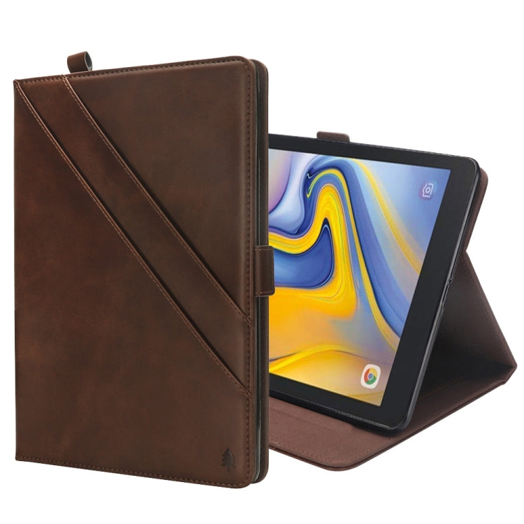 Horizontal Flip Double Holder Leather Case for Galaxy Tab A 8.0 (2018) T387, with Card Slots & Photo Frame & Pen Slot