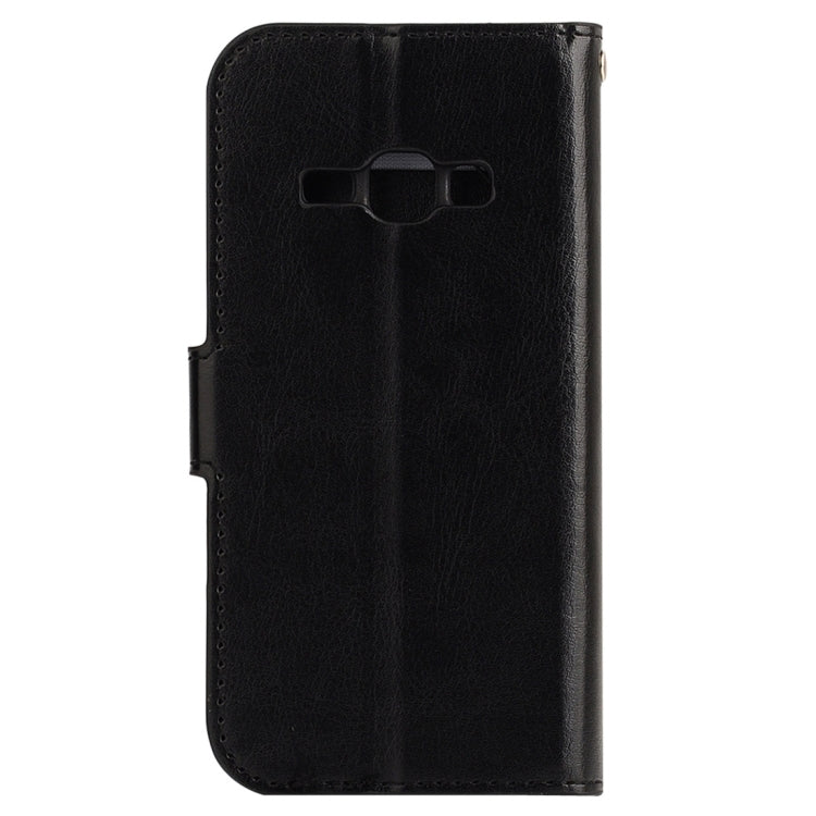 For Galaxy J1 (2016) Crazy Horse Texture Horizontal Flip PU Leather Case with Holder & Card Slots & Wallet & Lanyard