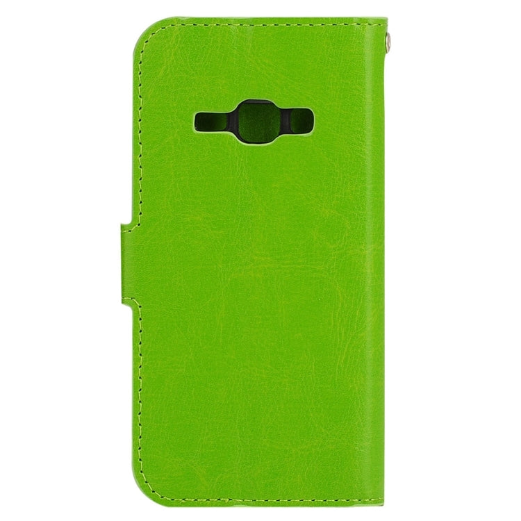 For Galaxy J1 (2016) Crazy Horse Texture Horizontal Flip PU Leather Case with Holder & Card Slots & Wallet & Lanyard