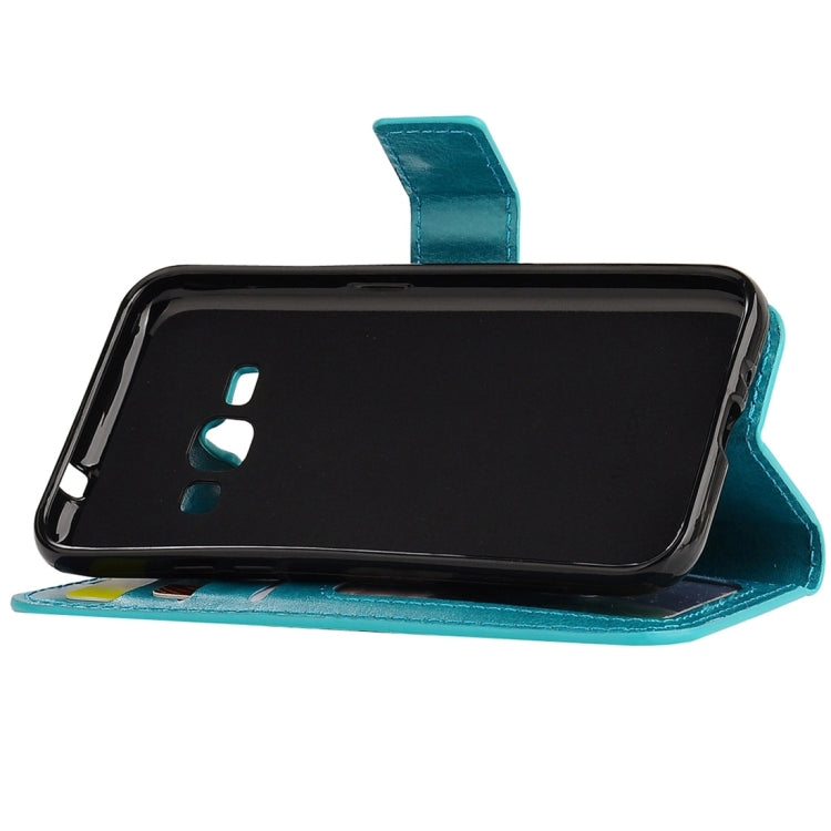For Galaxy J1 (2016) Crazy Horse Texture Horizontal Flip PU Leather Case with Holder & Card Slots & Wallet & Lanyard