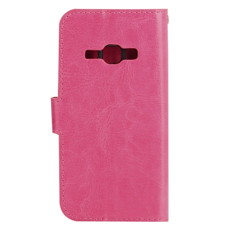 For Galaxy J1 (2016) Crazy Horse Texture Horizontal Flip PU Leather Case with Holder & Card Slots & Wallet & Lanyard
