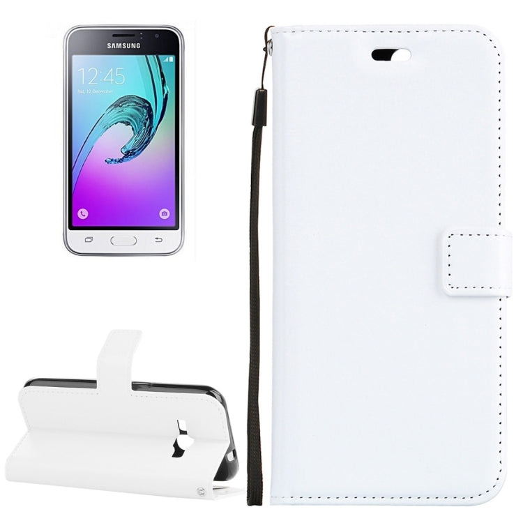 For Galaxy J1 (2016) Crazy Horse Texture Horizontal Flip PU Leather Case with Holder & Card Slots & Wallet & Lanyard