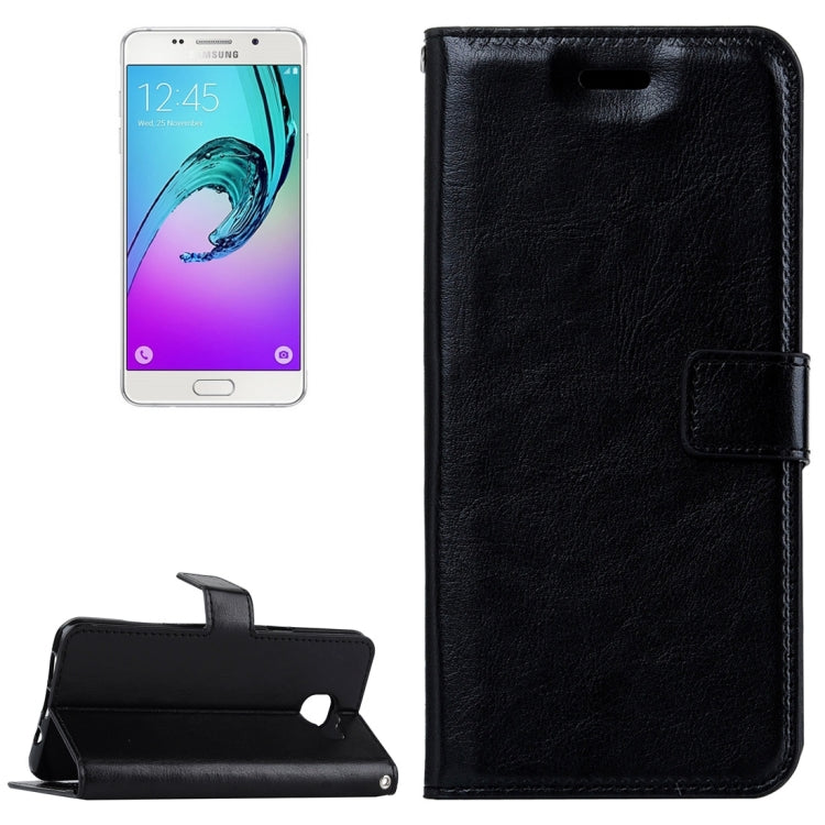 For Galaxy A3 / A310 Crazy Horse Texture Horizontal Flip PU Leather Case with Holder & Card Slots & Wallet