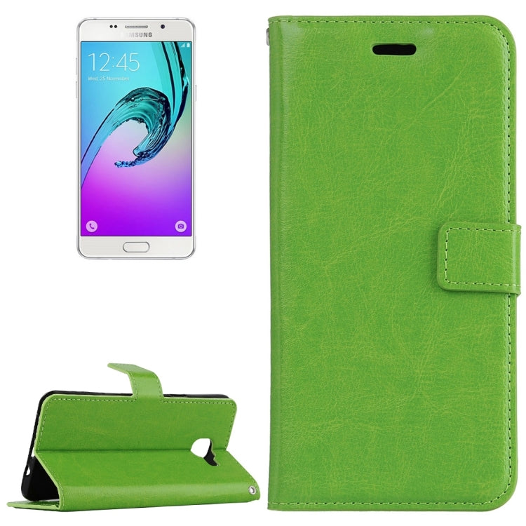 For Galaxy A3 / A310 Crazy Horse Texture Horizontal Flip PU Leather Case with Holder & Card Slots & Wallet