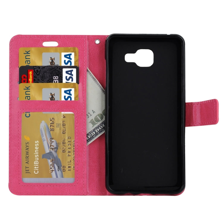For Galaxy A3 / A310 Crazy Horse Texture Horizontal Flip PU Leather Case with Holder & Card Slots & Wallet