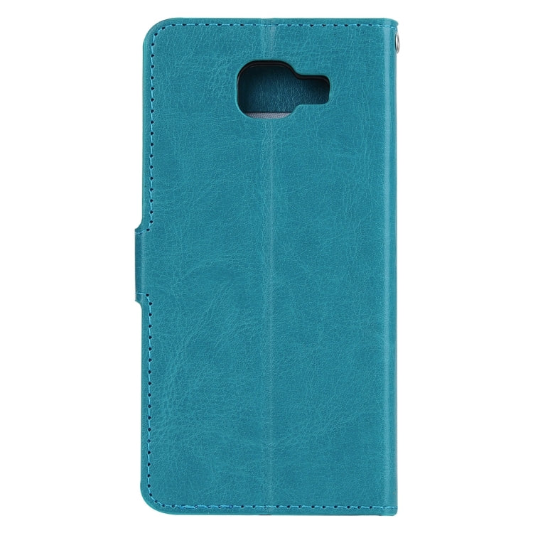 For Galaxy A5 / A510 Crazy Horse Texture Horizontal Flip PU Leather Case with Holder & Card Slots & Wallet