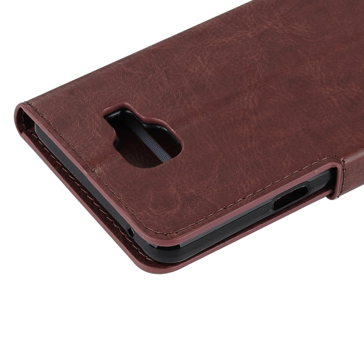 For Galaxy A5 / A510 Crazy Horse Texture Horizontal Flip PU Leather Case with Holder & Card Slots & Wallet