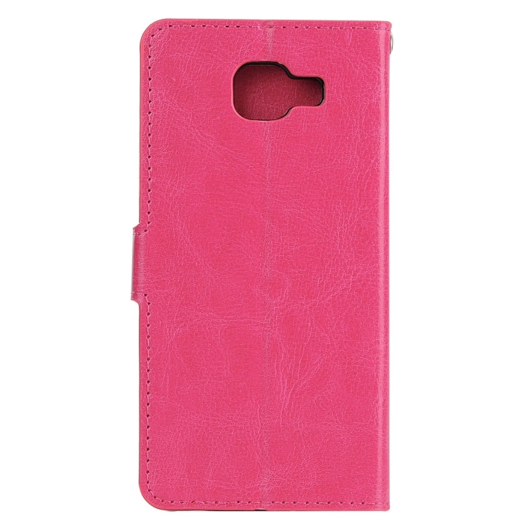 For Galaxy A7 / A710 Crazy Horse Texture Horizontal Flip PU Leather Case with Holder & Card Slots & Wallet