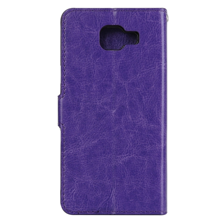 For Galaxy A7 / A710 Crazy Horse Texture Horizontal Flip PU Leather Case with Holder & Card Slots & Wallet