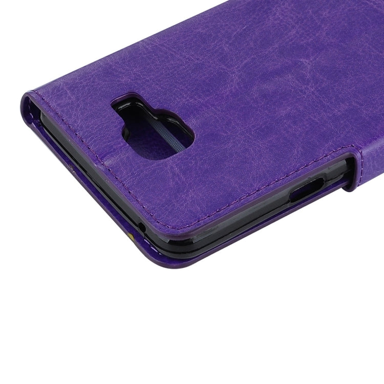 For Galaxy A7 / A710 Crazy Horse Texture Horizontal Flip PU Leather Case with Holder & Card Slots & Wallet