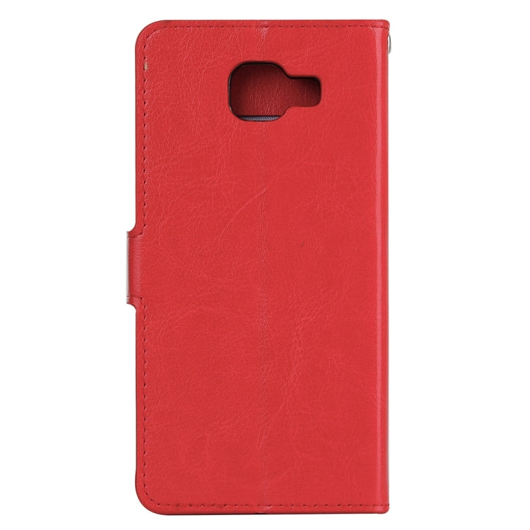 For Galaxy A7 / A710 Crazy Horse Texture Horizontal Flip PU Leather Case with Holder & Card Slots & Wallet
