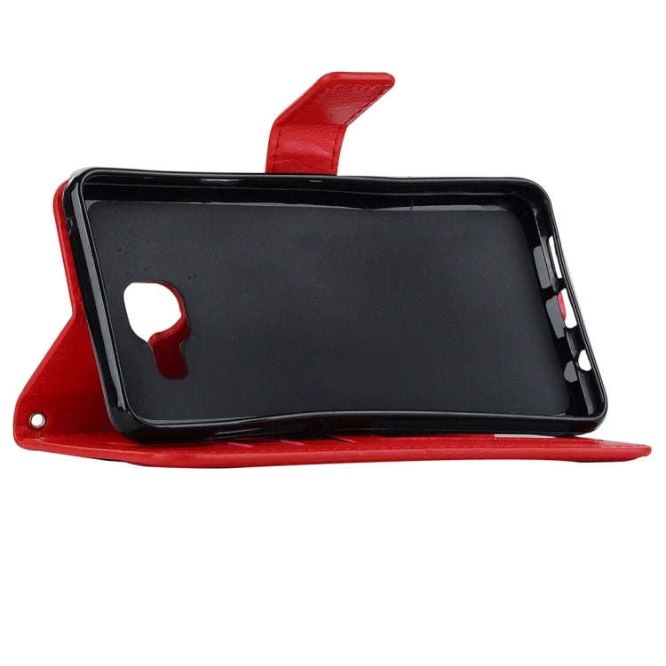 For Galaxy A7 / A710 Crazy Horse Texture Horizontal Flip PU Leather Case with Holder & Card Slots & Wallet