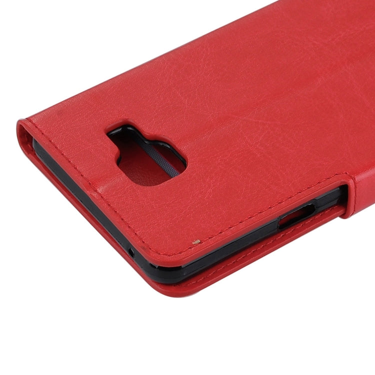 For Galaxy A7 / A710 Crazy Horse Texture Horizontal Flip PU Leather Case with Holder & Card Slots & Wallet