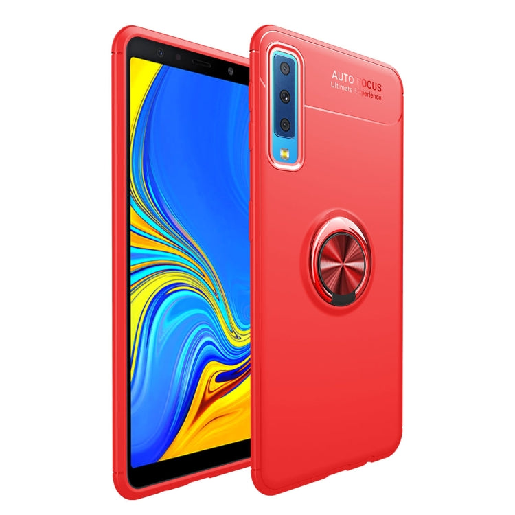lenuo Shockproof TPU Case for Samsung Galaxy A7 (2018), with Invisible Holder
