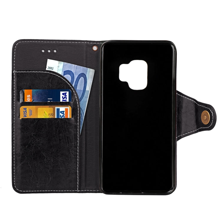 For Galaxy S9 Retro Crazy Horse Texture Wax Horizontal Flip Leather Case with Holder & Wallet & Card Slots & Lanyard