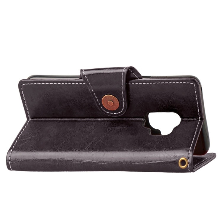 For Galaxy S9 Retro Crazy Horse Texture Wax Horizontal Flip Leather Case with Holder & Wallet & Card Slots & Lanyard
