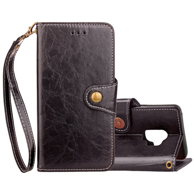 For Galaxy S9 Retro Crazy Horse Texture Wax Horizontal Flip Leather Case with Holder & Wallet & Card Slots & Lanyard