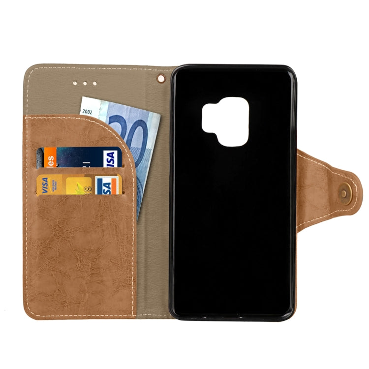 For Galaxy S9 Retro Crazy Horse Texture Wax Horizontal Flip Leather Case with Holder & Wallet & Card Slots & Lanyard