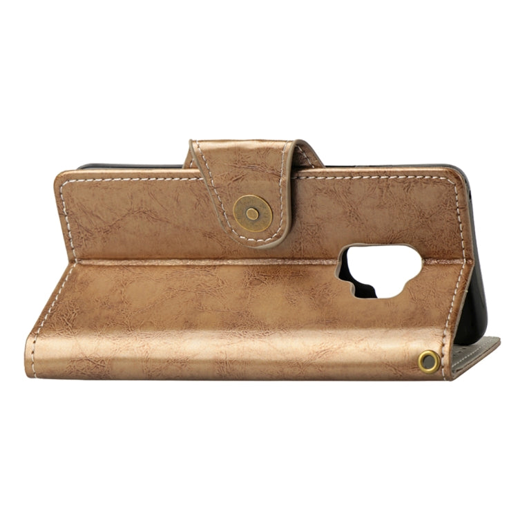 For Galaxy S9 Retro Crazy Horse Texture Wax Horizontal Flip Leather Case with Holder & Wallet & Card Slots & Lanyard