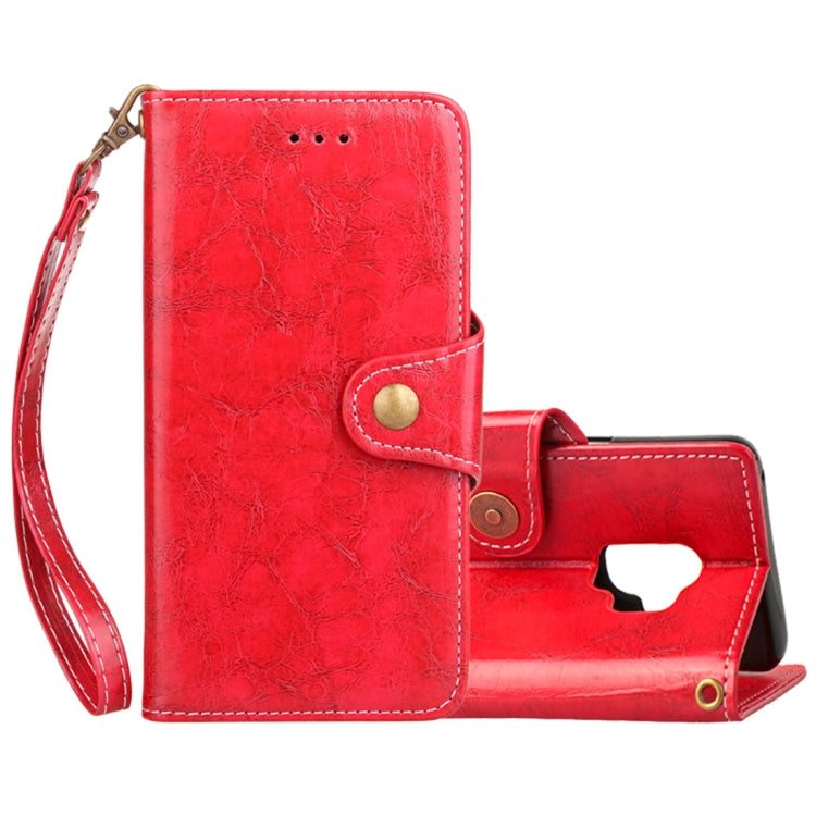 For Galaxy S9 Retro Crazy Horse Texture Wax Horizontal Flip Leather Case with Holder & Wallet & Card Slots & Lanyard
