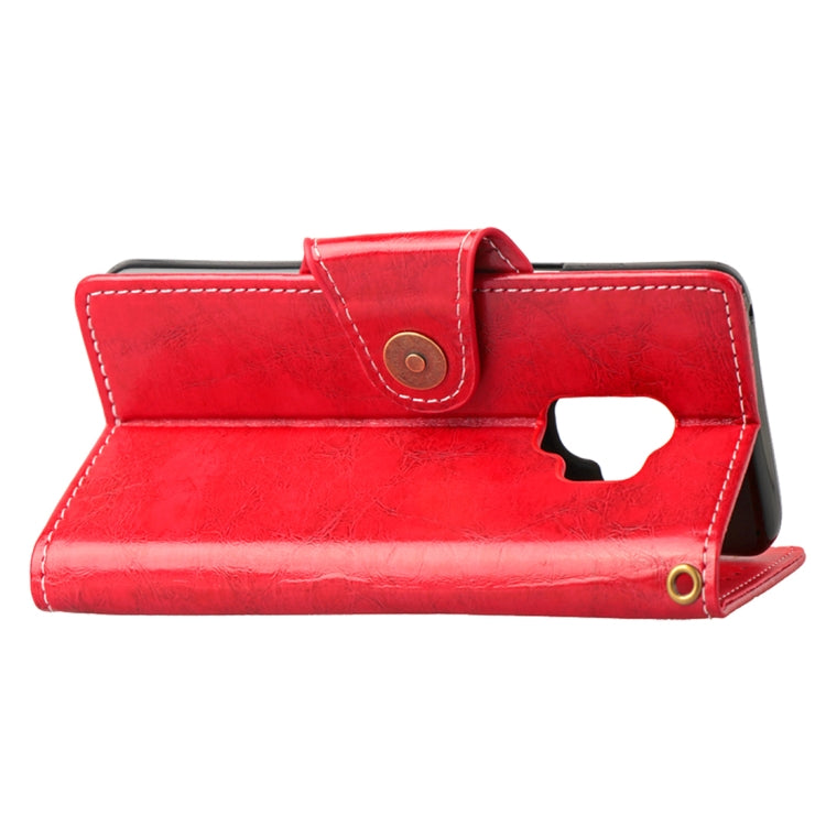 For Galaxy S9 Retro Crazy Horse Texture Wax Horizontal Flip Leather Case with Holder & Wallet & Card Slots & Lanyard
