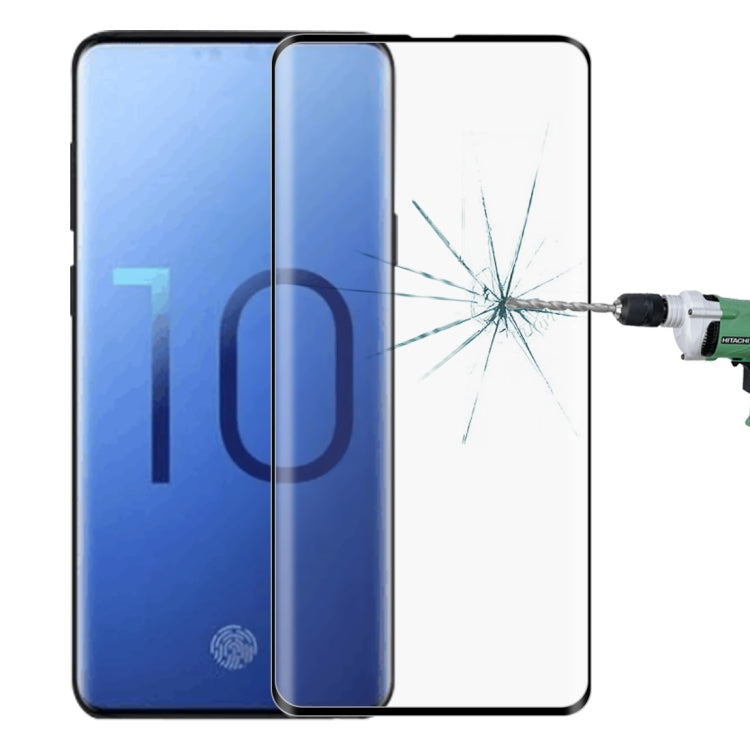 0.3mm 9H Surface Hardness 3D Curved Edge Tempered Glass Screen Protector for Galaxy S10, Fingerprint Unlock Is Not Supported