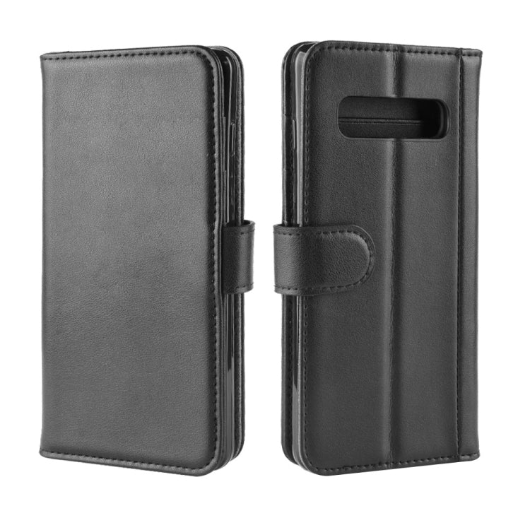 Horizontal Flip Genuine Leather Case for Galaxy S10+, with Card Slots & Holder & Wallet