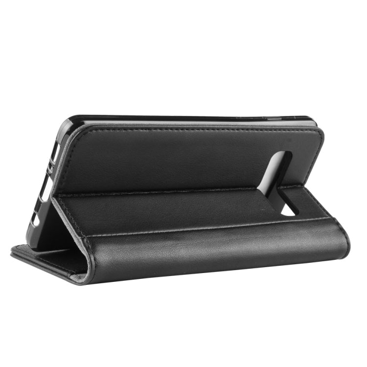Horizontal Flip Genuine Leather Case for Galaxy S10+, with Card Slots & Holder & Wallet