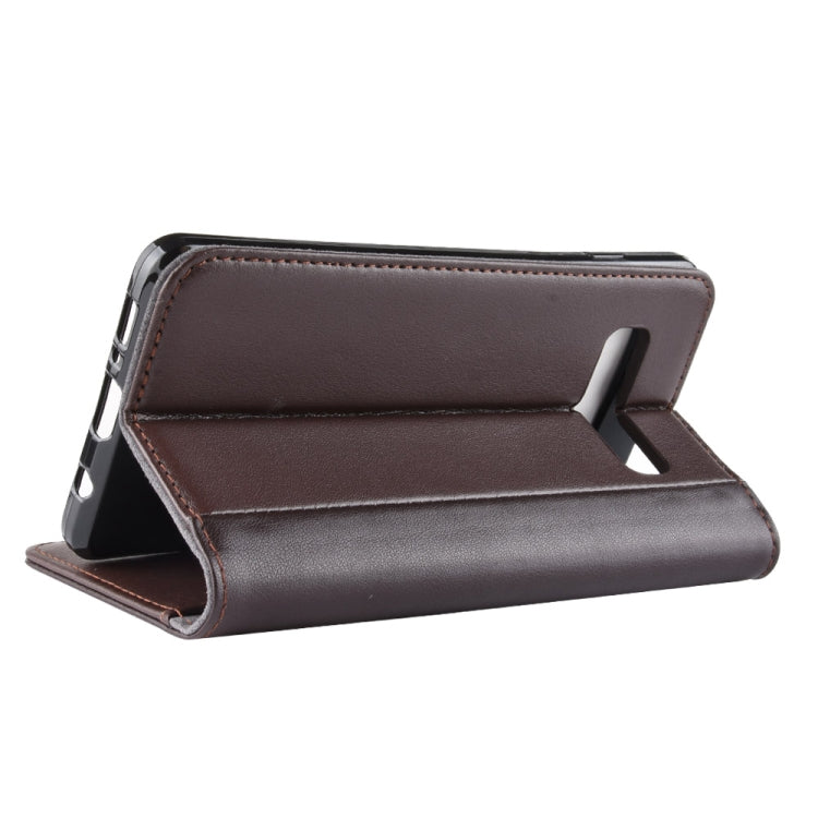 Horizontal Flip Genuine Leather Case for Galaxy S10+, with Card Slots & Holder & Wallet