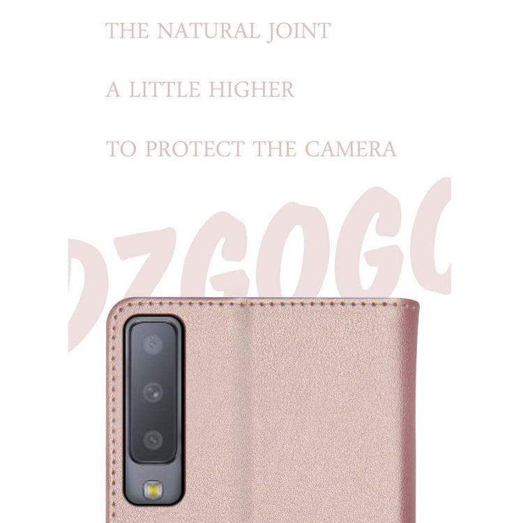 DZGOGO MILO Series PC + PU Horizontal Flip Leather Case for Samsung Galaxy A7 (2018), with Holder & Card Slot & Wallet