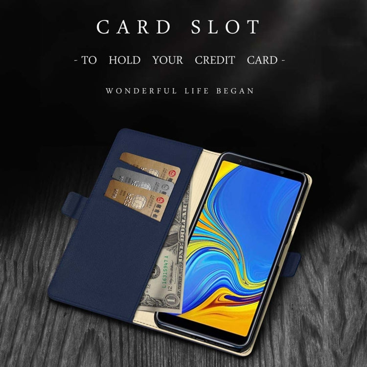 DZGOGO MILO Series PC + PU Horizontal Flip Leather Case for Samsung Galaxy A7 (2018), with Holder & Card Slot & Wallet